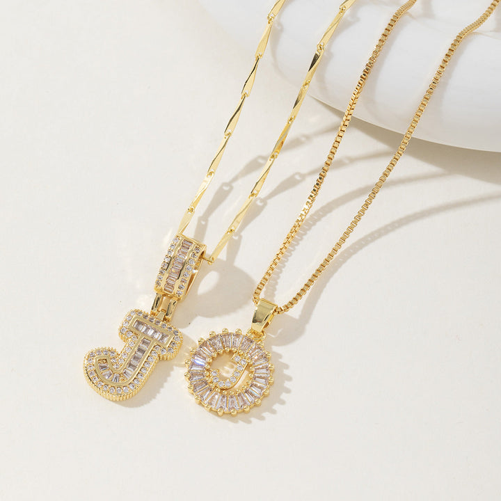 AISHA™ - Elegant 2-Pack Initial Letter Pendant Necklaces - Maison Léa &amp; Lou