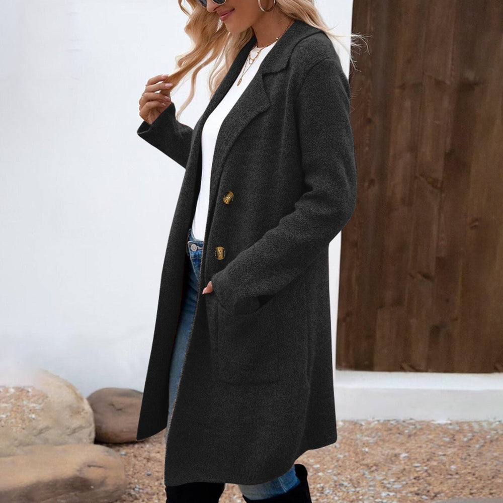 ZAHEKA™ - Casual Long Sleeve Mid Length Coat - Maison Léa & Lou