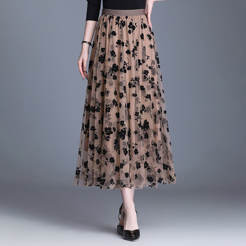 ADELINE™ – Chic Floral Midi Skirt - Maison Léa &amp; Lou