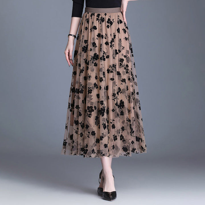 ADELINE™ – Chic Floral Midi Skirt - Maison Léa &amp; Lou