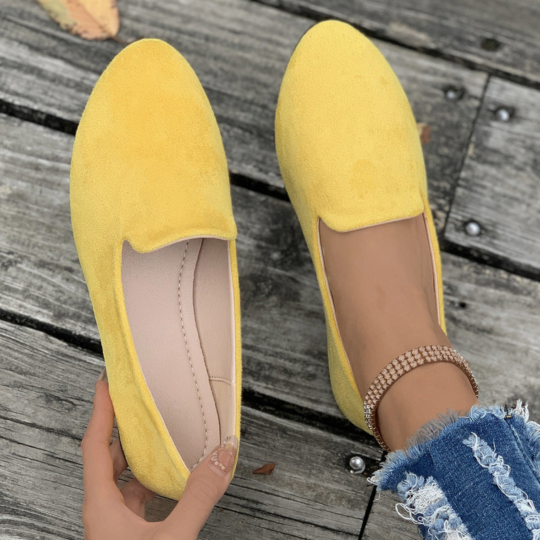 TARA™ - Simple Solid Color Pointed Toe Flat Shoes - Maison Léa &amp; Lou