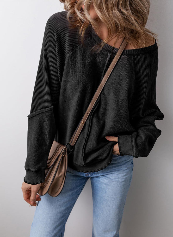 PRECIOUS™ - Casual Crew Neck Long Sleeve Sweatshirt - Maison Léa &amp; Lou
