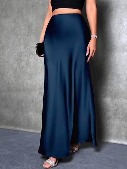 FIONA™ - Satin High-Waist Skirt - Maison Léa &amp; Lou