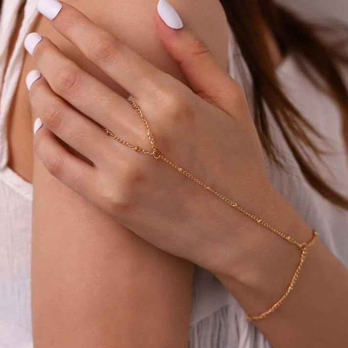 MYLENE™ – Dainty Hand Chain Bracelet - Maison Léa & Lou