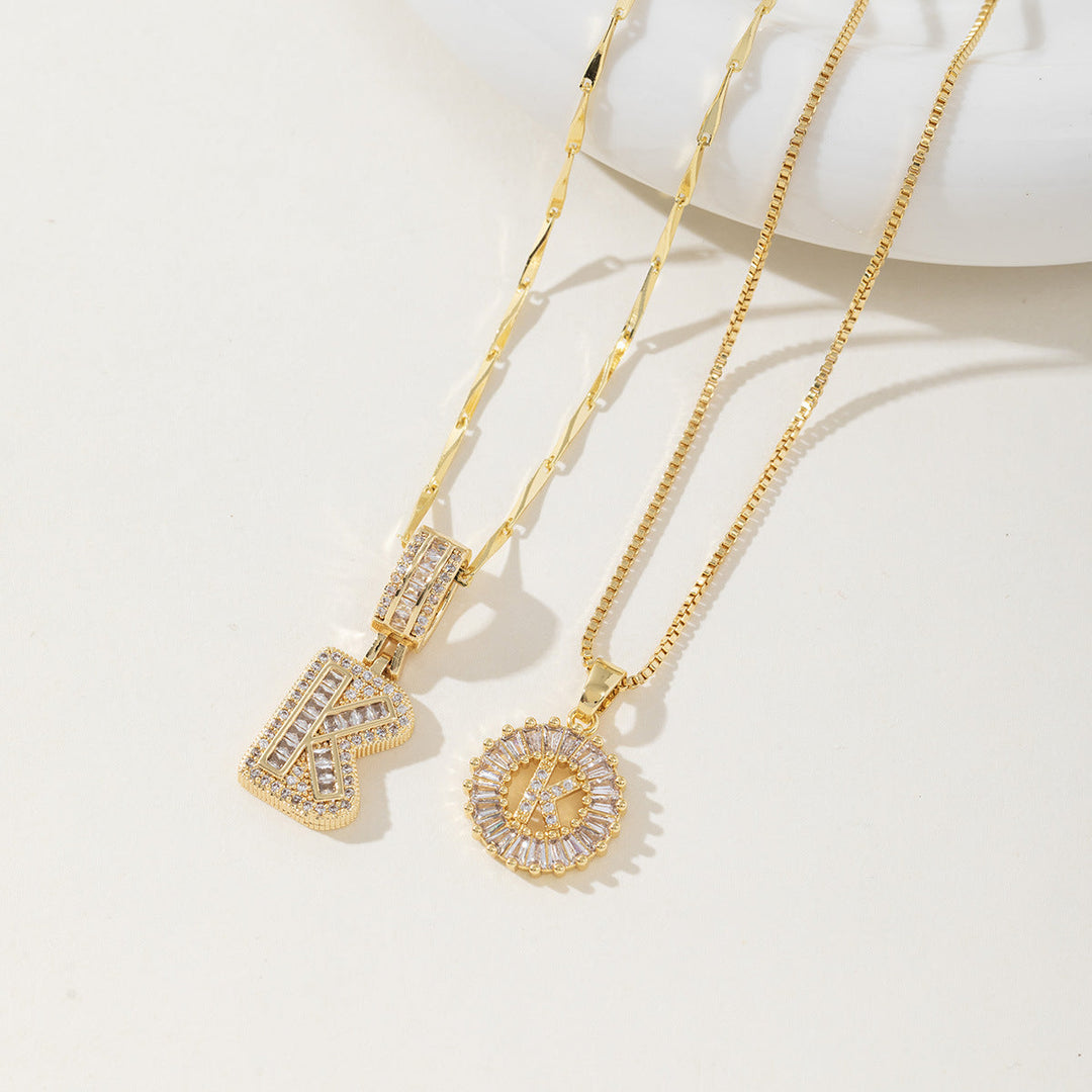 AISHA™ - Elegant 2-Pack Initial Letter Pendant Necklaces - Maison Léa &amp; Lou