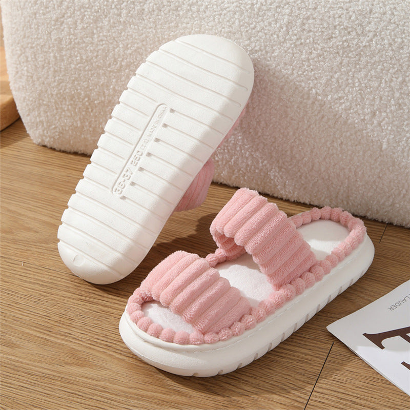 SIRA™ – Cozy Fluffy Open-Toe Home Slippers - Maison Léa & Lou
