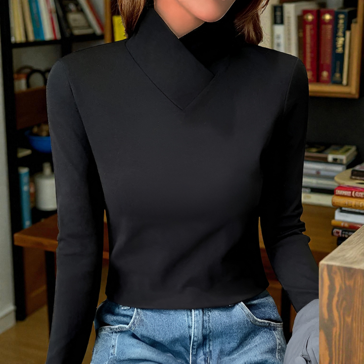 Corinna | Elegant High-Neck Top - Maison Léa &amp; Lou