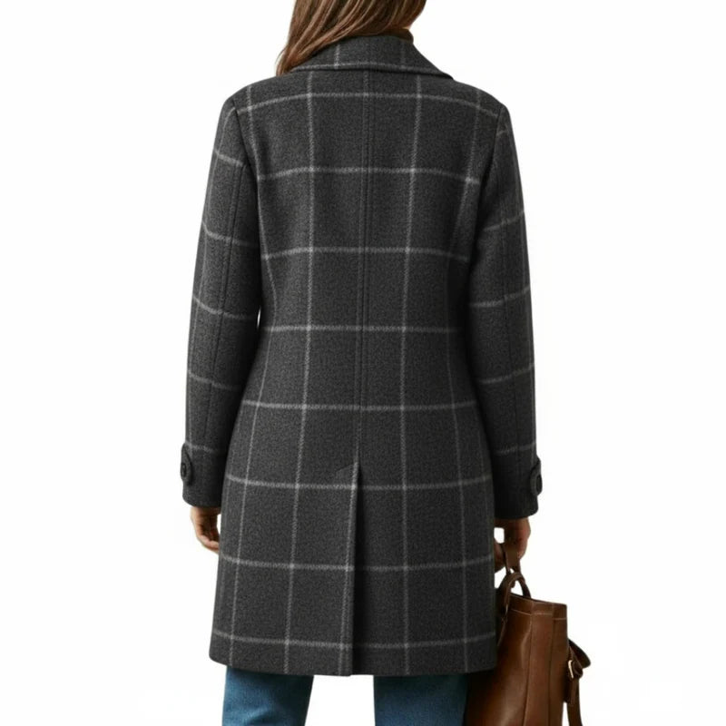MADELEINE™ | Chic Retro Plaid Coat - Maison Léa &amp; Lou