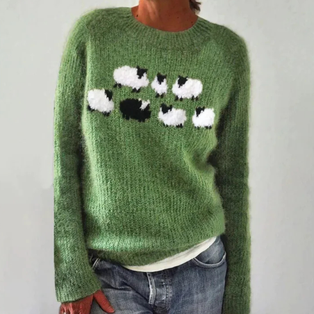 Stella - Retro Scandinavian knitted sweater - Maison Léa & Lou