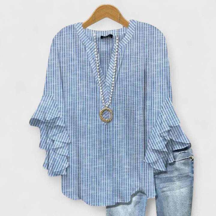 Isabella™ | Ruffle Sleeve Blouse - Maison Léa &amp; Lou