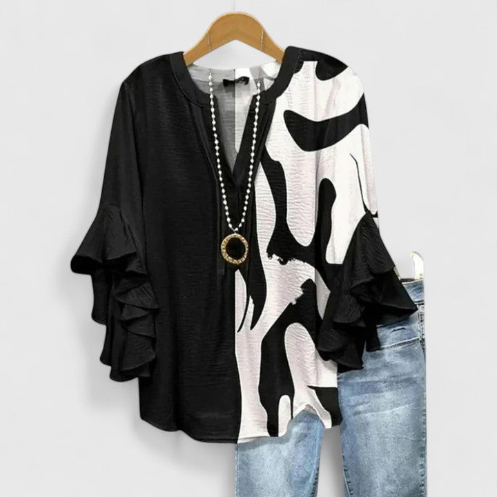 Isabella™ | Ruffle Sleeve Blouse - Maison Léa &amp; Lou