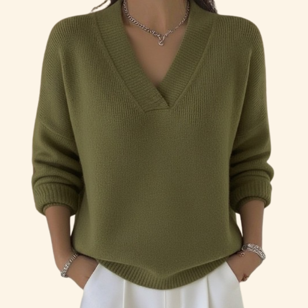 JENNIFER™ | Premium V-Neck Sweater - Maison Léa &amp; Lou