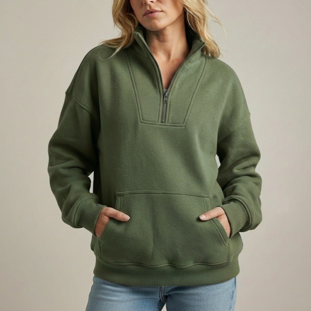 ESMERALDA™ | Zip-up Fleece Sweater - Maison Léa &amp; Lou