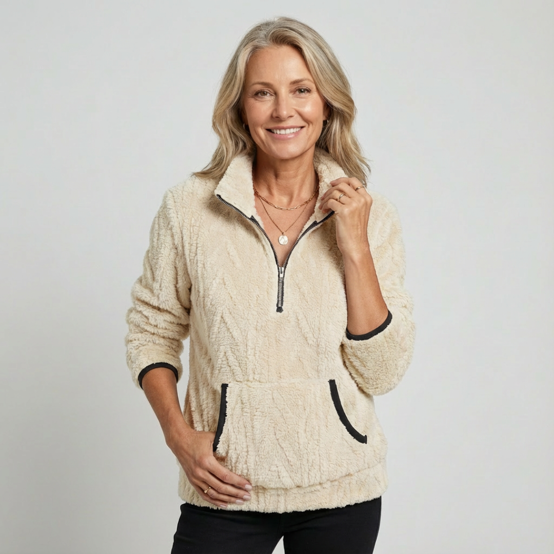 LIVIA™ | Soft Zip-up Sweater - Maison Léa &amp; Lou