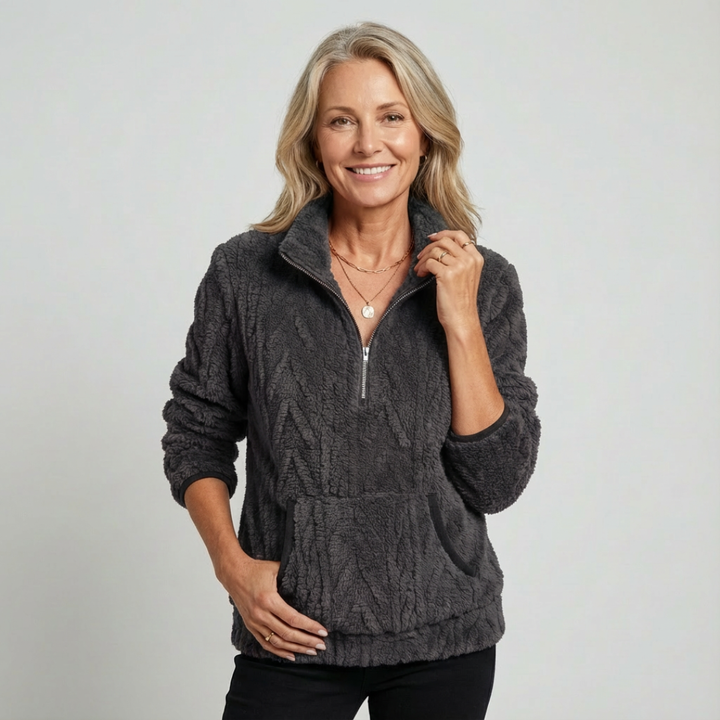 LIVIA™ | Soft Zip-up Sweater - Maison Léa &amp; Lou
