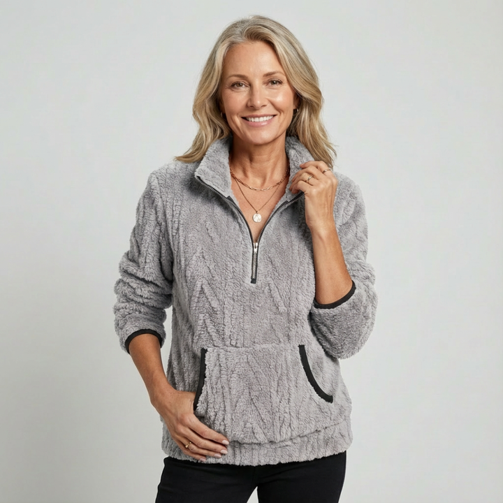 LIVIA™ | Soft Zip-up Sweater - Maison Léa &amp; Lou