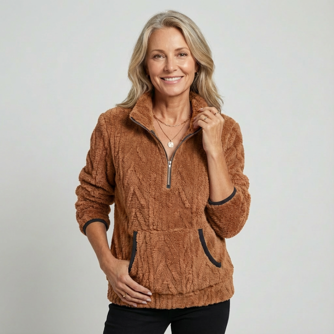LIVIA™ | Soft Zip-up Sweater - Maison Léa &amp; Lou