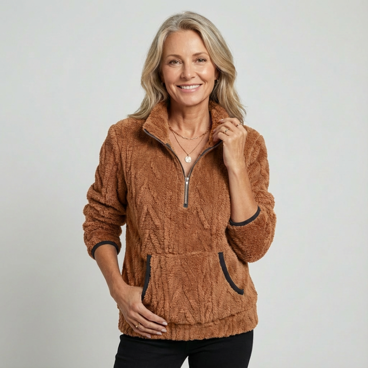 LIVIA™ | Soft Zip-up Sweater - Maison Léa &amp; Lou