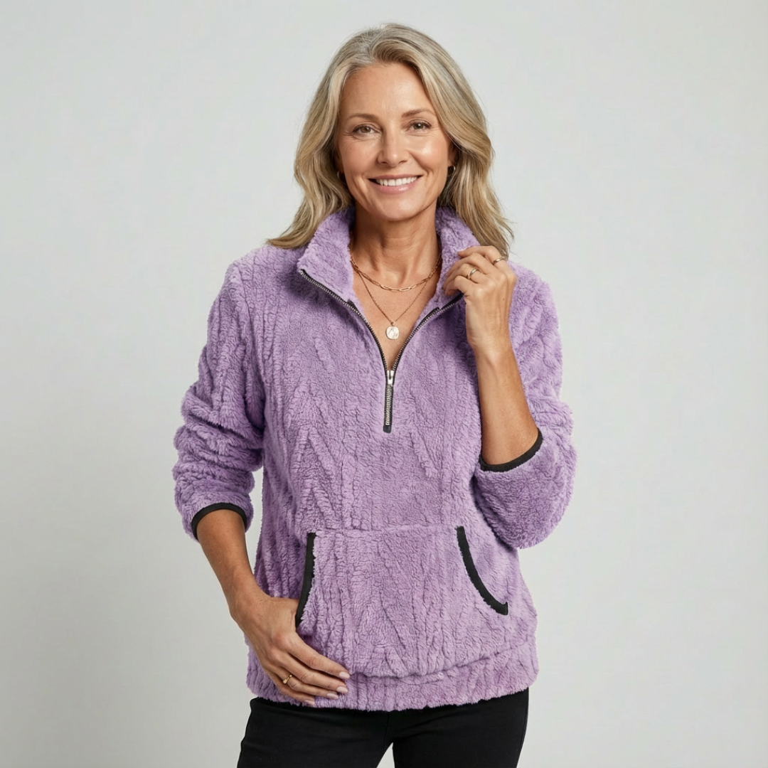 LIVIA™ | Soft Zip-up Sweater - Maison Léa &amp; Lou