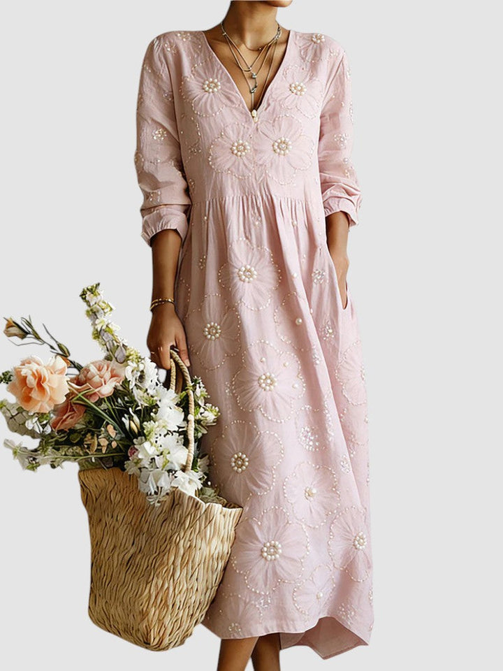 LENA™ | FLORAL MIDI DRESS - Maison Léa &amp; Lou