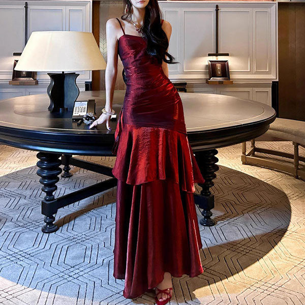VIANNE™ - Glamorous Ruffled Maxi Dress - Maison Léa &amp; Lou