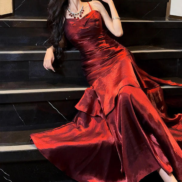 VIANNE™ - Glamorous Ruffled Maxi Dress - Maison Léa &amp; Lou