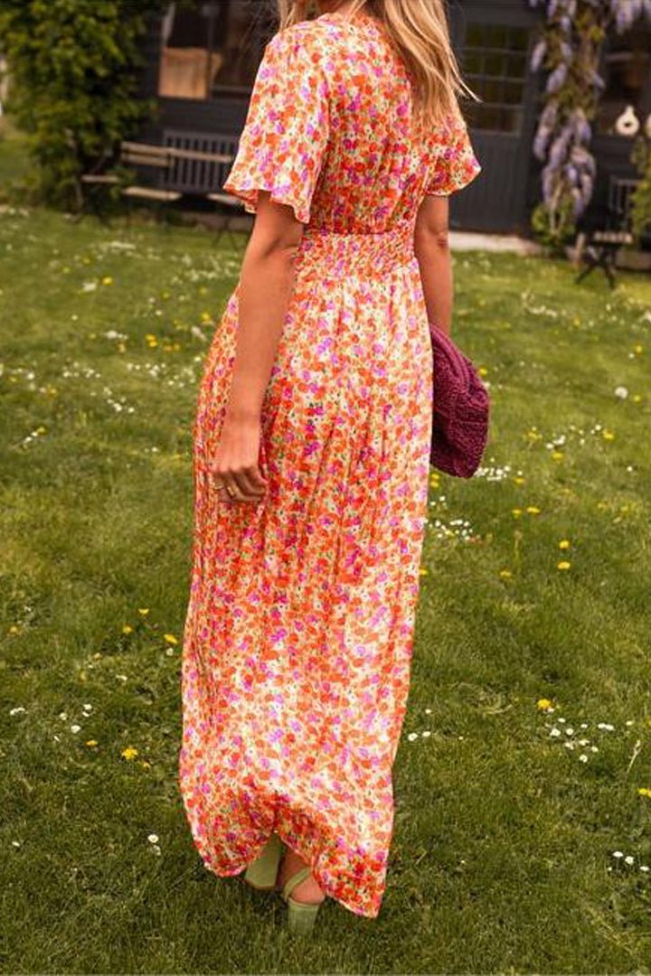 Mia™ | Flattering Printed Maxi Dress - Maison Léa &amp; Lou