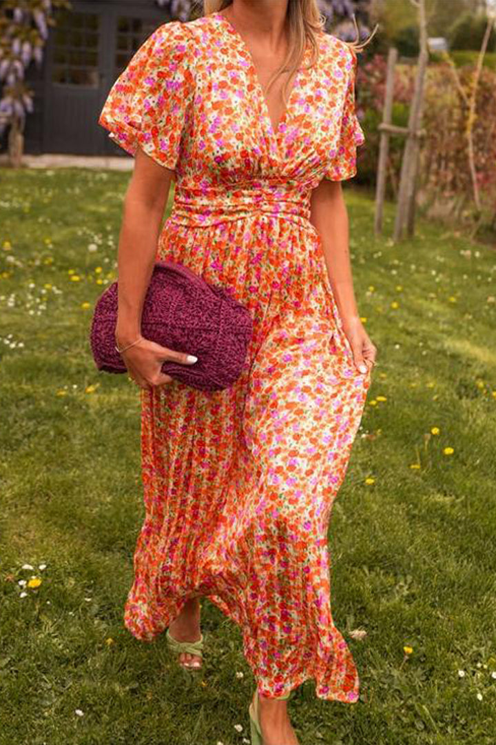 Mia™ | Flattering Printed Maxi Dress - Maison Léa &amp; Lou