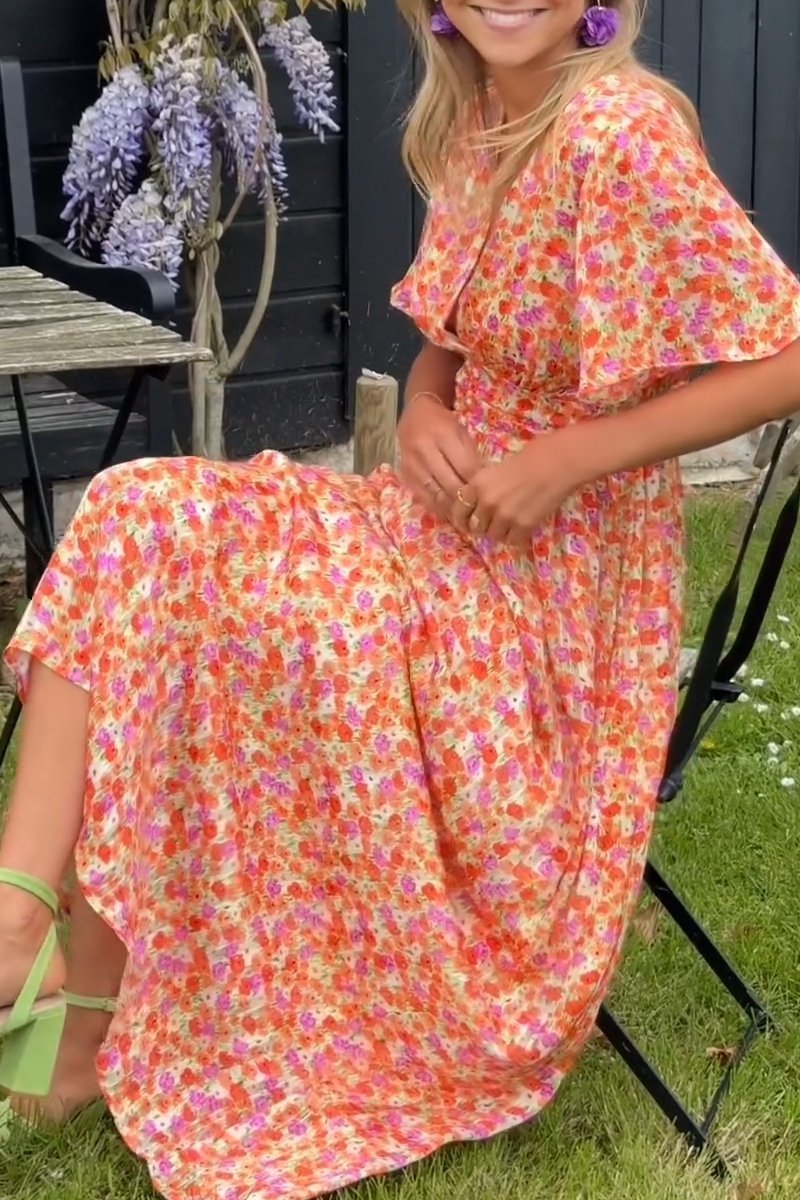 Mia™ | Flattering Printed Maxi Dress - Maison Léa &amp; Lou