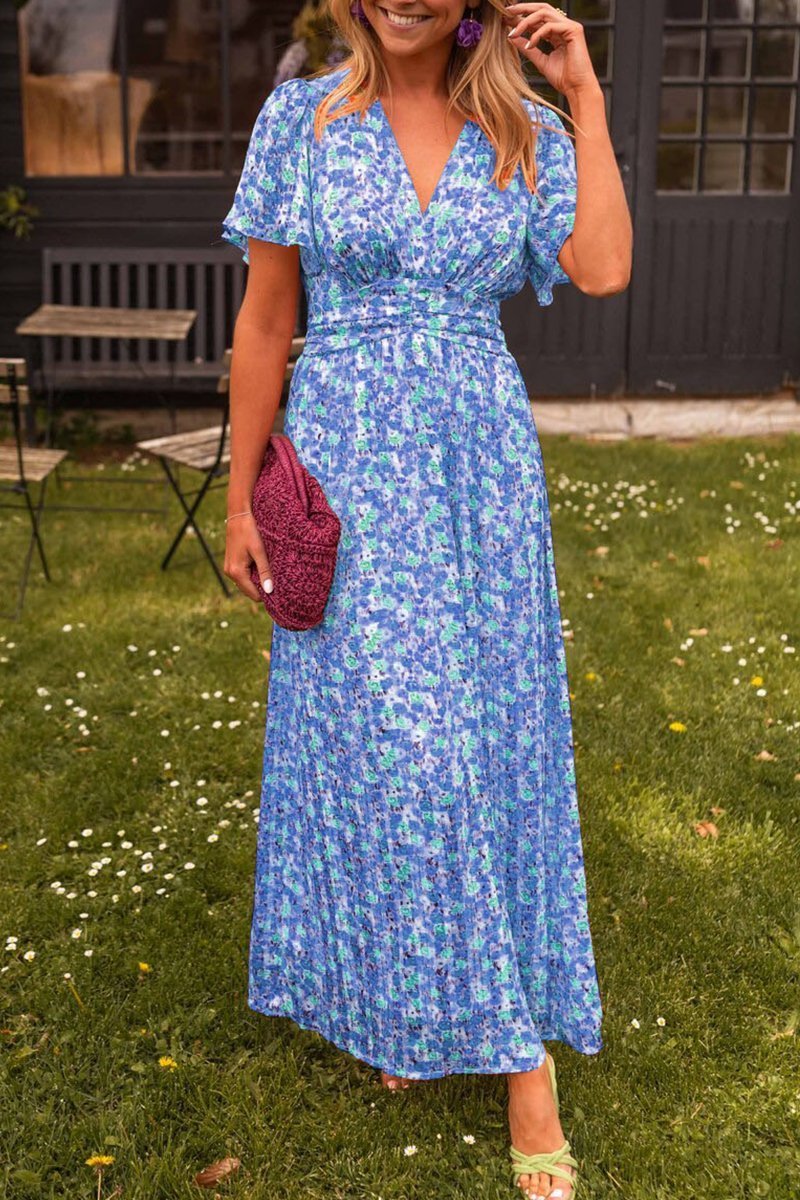 Mia™ | Flattering Printed Maxi Dress - Maison Léa & Lou