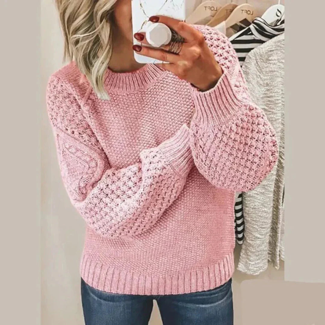 KIKI™ | Knitted Arm Detailed Sweater - Maison Léa &amp; Lou