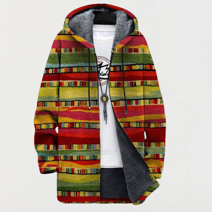 Bailey | Ethnic Stripe Hooded Cardigan - Maison Léa &amp; Lou