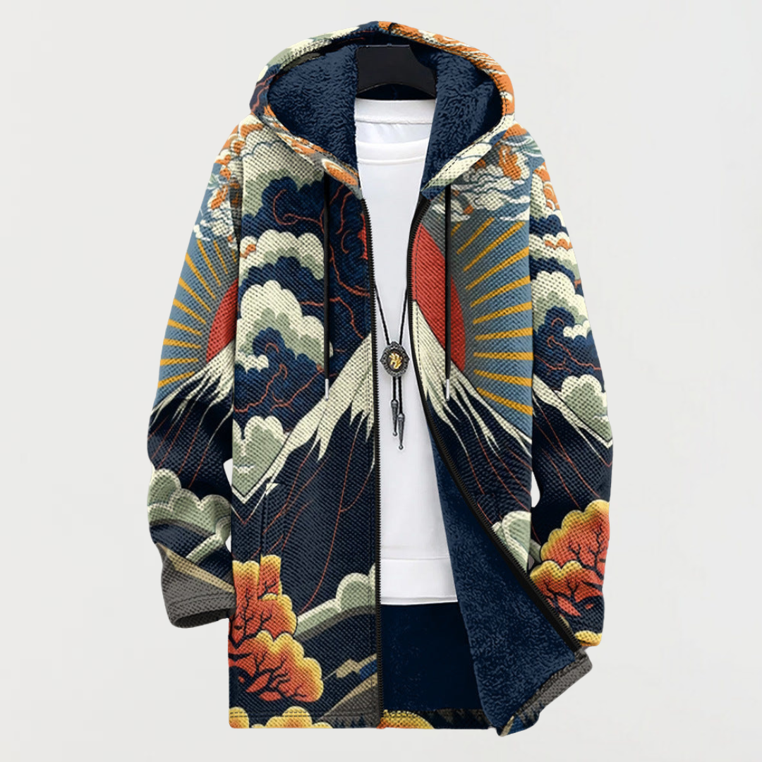 Wren | Japanese Sunrise Print Hoodie - Maison Léa & Lou
