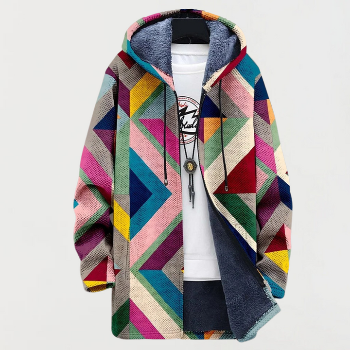 Marlow | Geometric Print Hoodie - Maison Léa &amp; Lou
