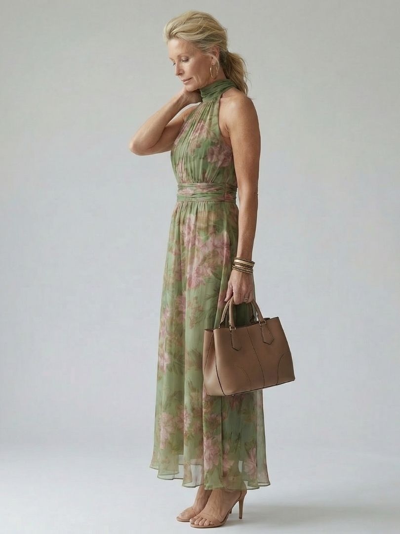 Naomi | Halter Maxi Dress - Maison Léa &amp; Lou