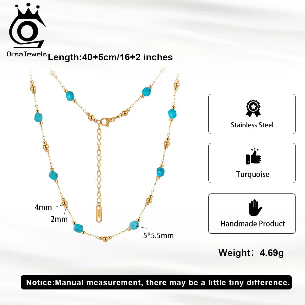 Collana e bracciale Choker Turchese