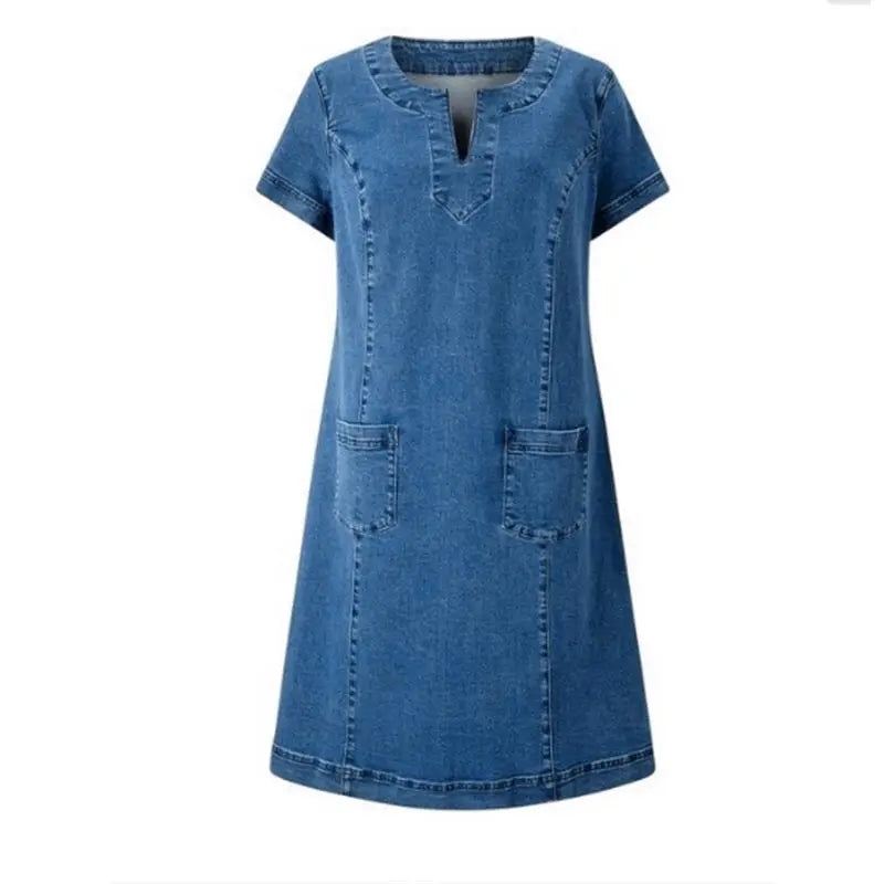 Polly™ | Soft Denim-look Dress - Maison Léa &amp; Lou