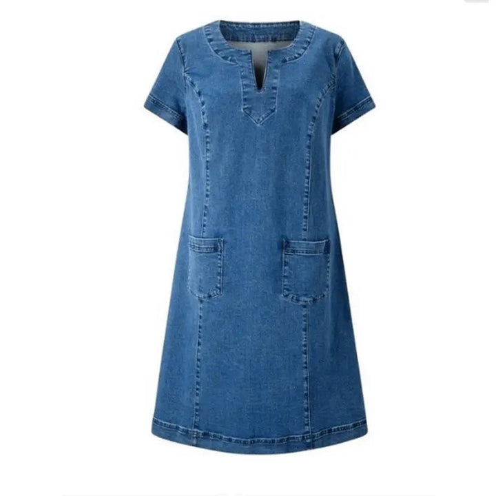 Polly™ | Soft Denim-look Dress - Maison Léa &amp; Lou