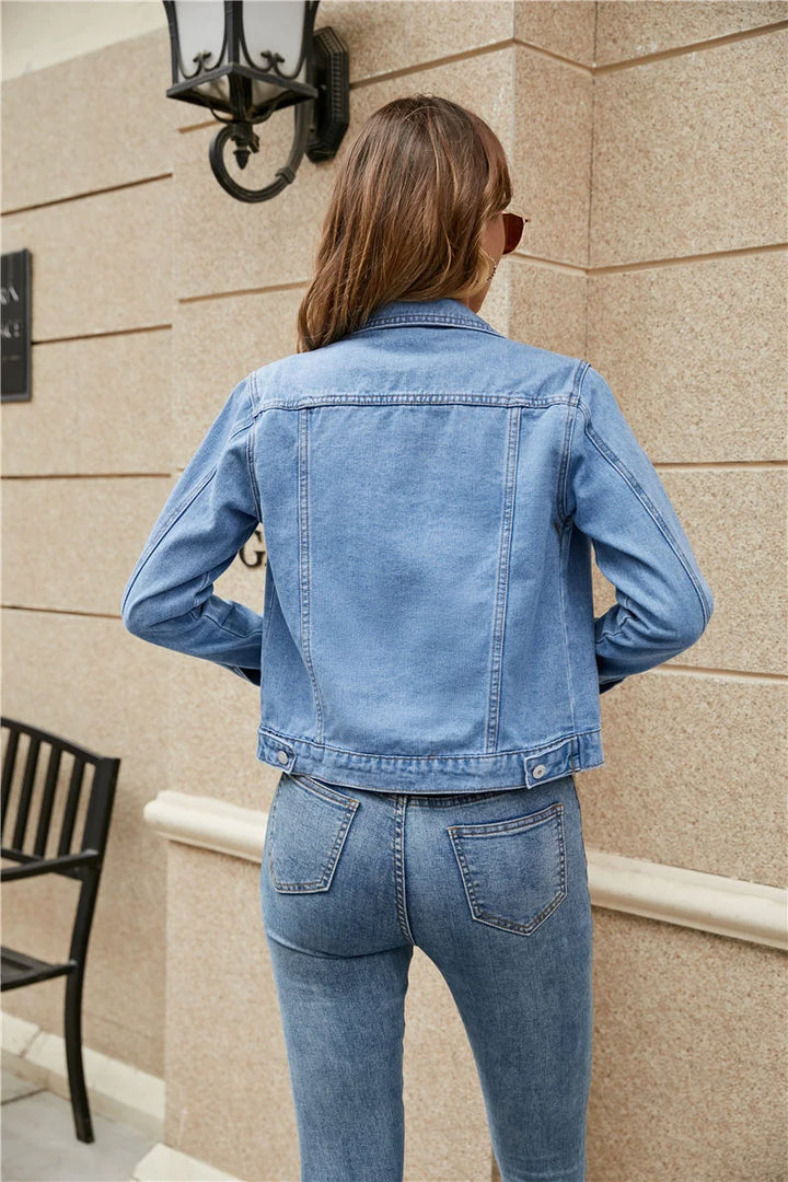 Lucie™ | Forårets Denimjakke Med Tekvarte Ærmer - Maison Léa &amp; Lou