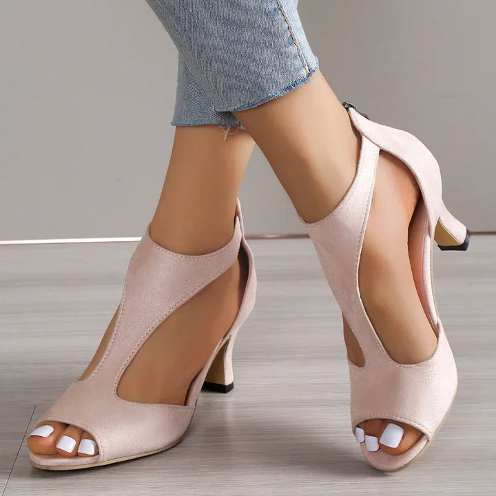 ALANA™ – Sleek Open-Side Heels - Maison Léa &amp; Lou