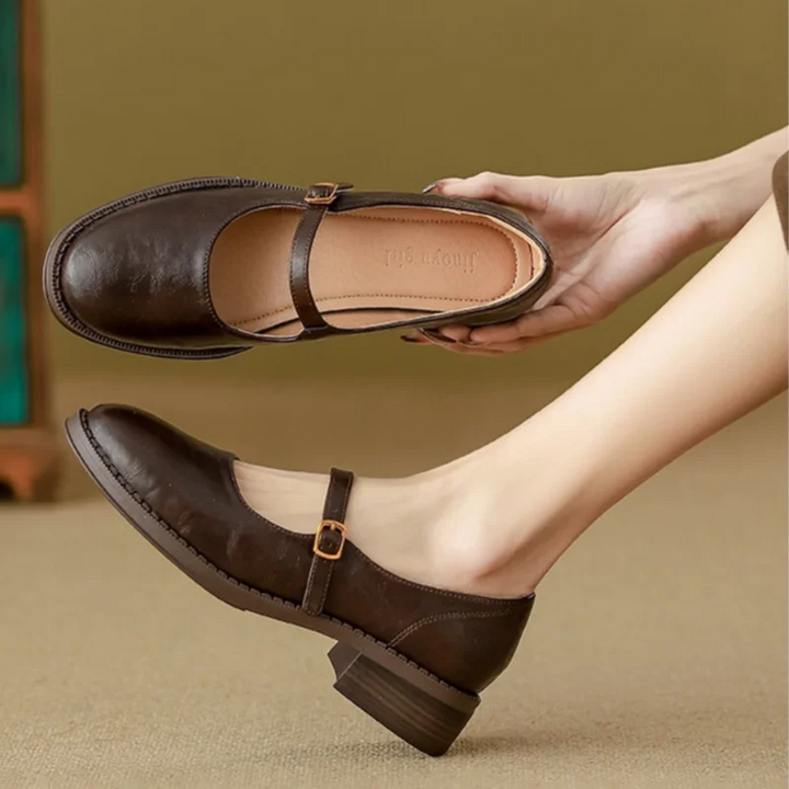 Alicia™ | Classic Leather Mary Janes - Maison Léa &amp; Lou
