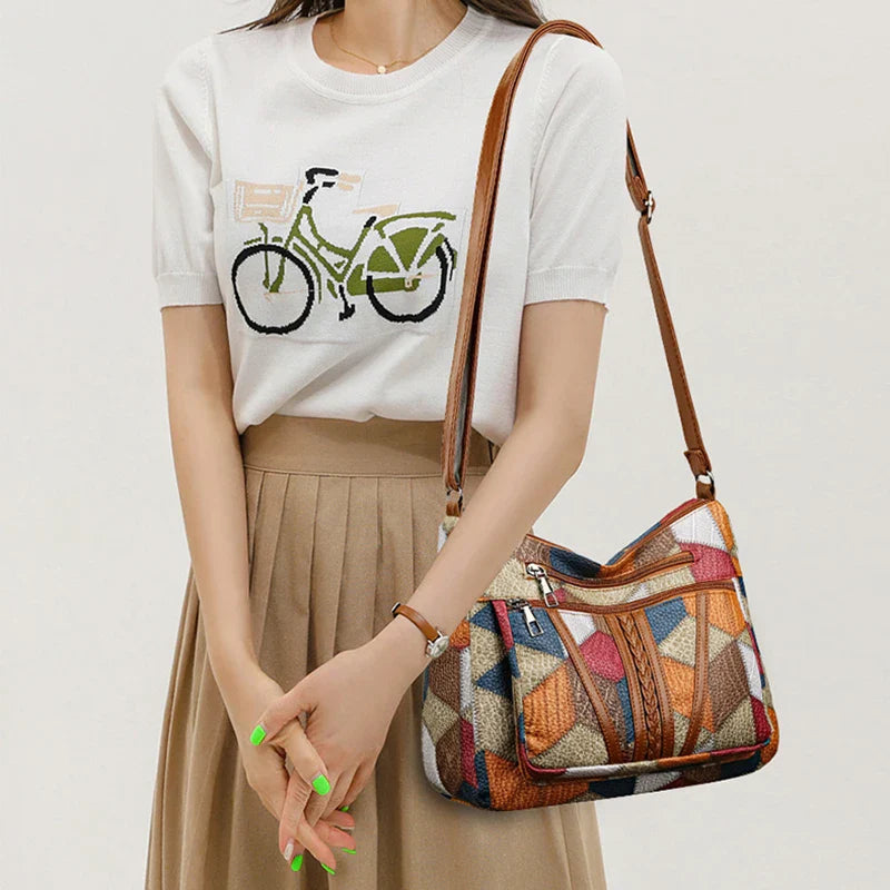 ROSELINE™ – Chic Vintage Leather Bag - Maison Léa &amp; Lou