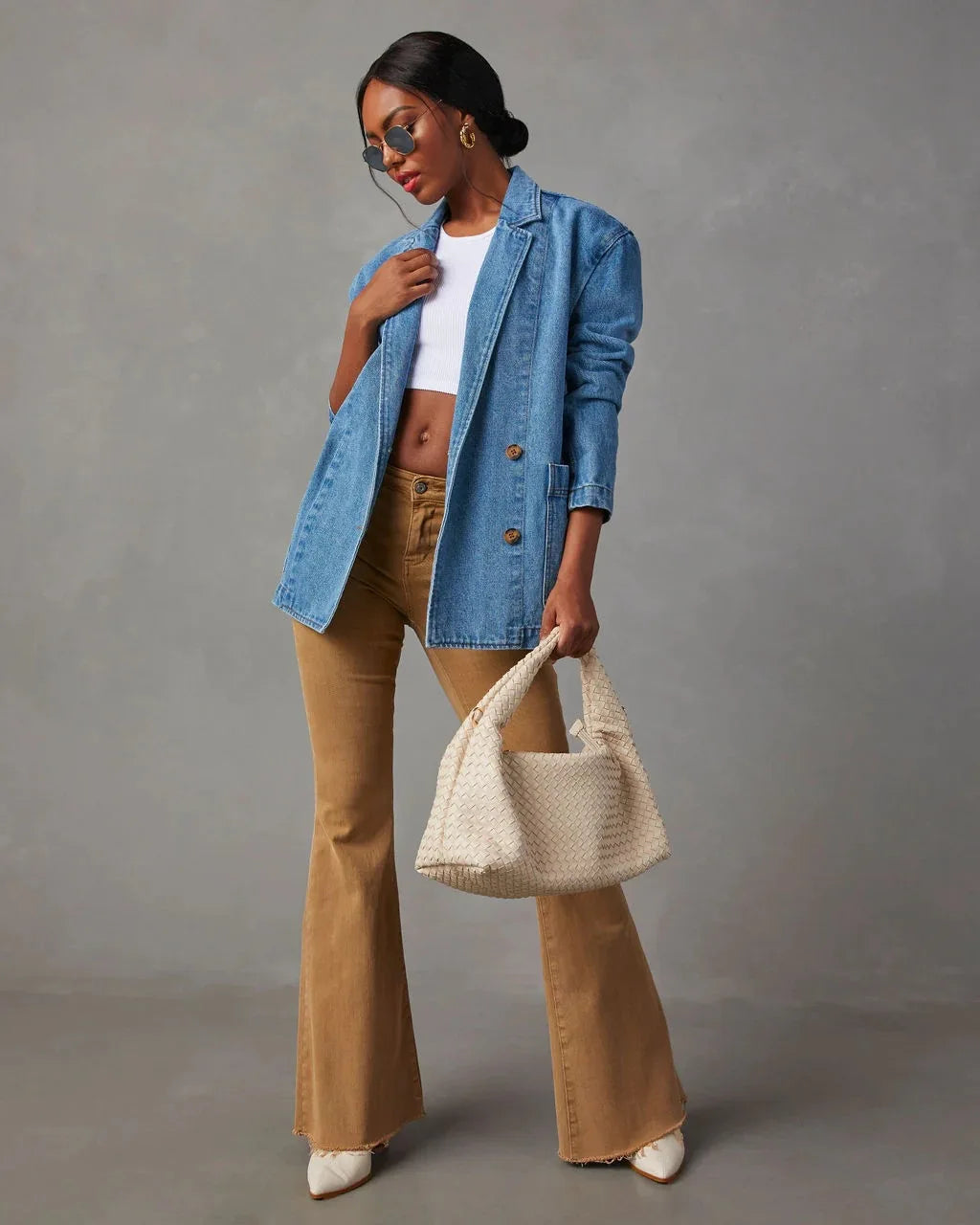 Mette™ | Denim Blazer - Maison Léa &amp; Lou