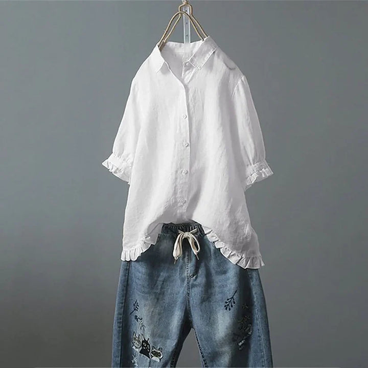 Lene™ | Elegant Bomuldsbluse - Maison Léa &amp; Lou