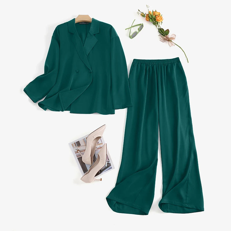 Tove™ | Stilfuldt Sæt i Silke-look - Maison Léa &amp; Lou