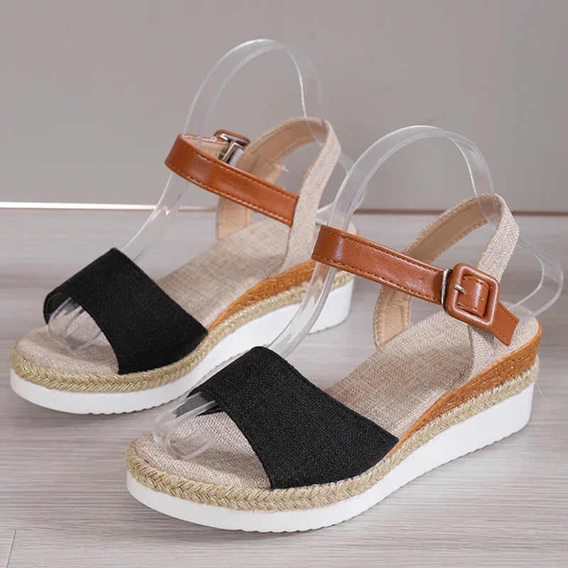 CHARLENE™ – Relaxed Style Wedge Sandals - Maison Léa &amp; Lou
