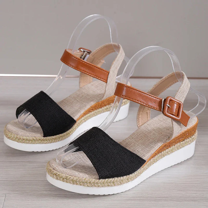 CHARLENE™ – Relaxed Style Wedge Sandals - Maison Léa &amp; Lou