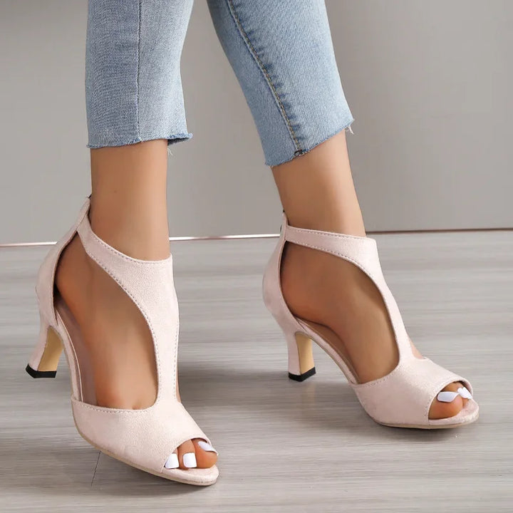 ALANA™ – Sleek Open-Side Heels - Maison Léa &amp; Lou