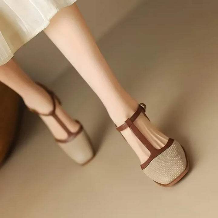 Isava™ | Mid Heel Shoes Real Leather - Maison Léa &amp; Lou