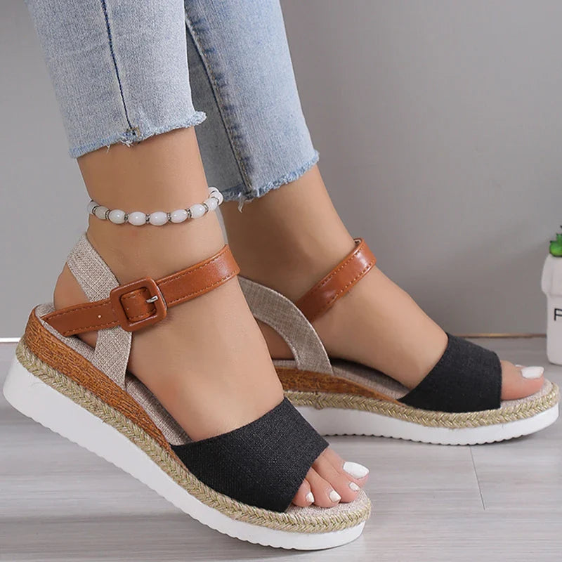 CHARLENE™ – Relaxed Style Wedge Sandals - Maison Léa & Lou